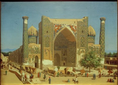 Shir-Dor-Medrese auf dem Registan-Platz in Samarkand von Wassili W. Werestschagin