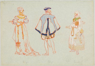 Bürger- und Bauerntracht des 16. Jahrhunderts von Wassily Kandinsky