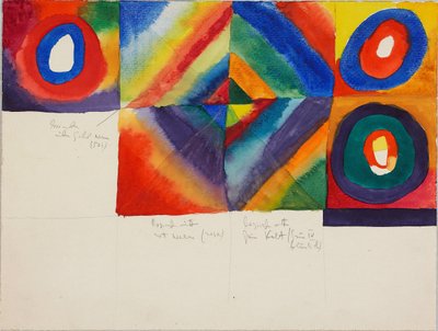 Farbstudien mit Informationen zur Maltechnik, 1913 von Wassily Kandinsky
