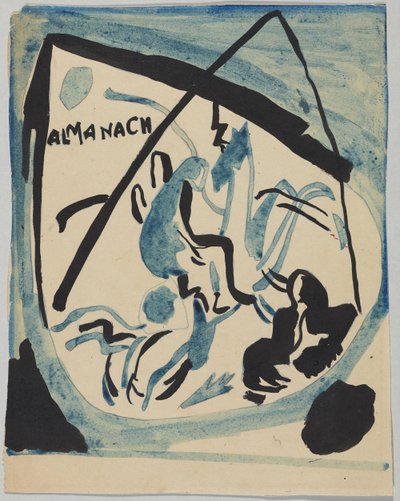 Entwurf für den Umschlag des Almanachs "Der Blaue Reiter" von Wassily Kandinsky