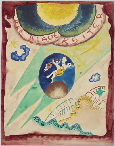 Entwurf für den Umschlag des Almanachs "Der Blaue Reiter" von Wassily Kandinsky