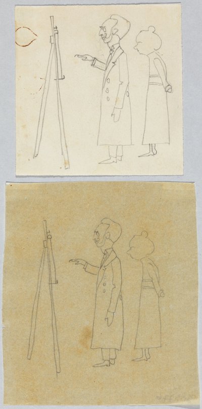 Kandinsky und Münter vor der Staffelei von Wassily Kandinsky