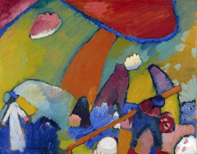 Strandszene - Gemälde von Vassily Kandinsky von Wassily Kandinsky