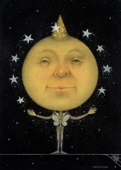 Jonglierender Vollmond von Wayne Anderson