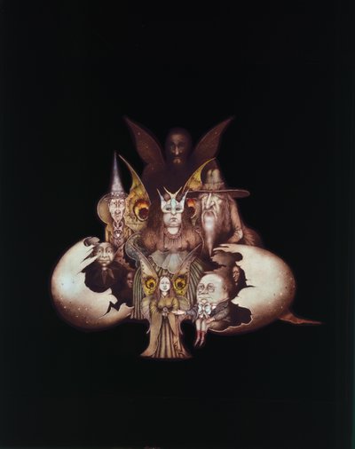 Andere Welt Charaktere, die aus einem Ei auftauchen oder Die Geburt von Feenland von Wayne Anderson