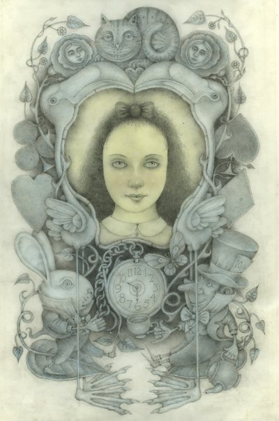 Porträt von Alice im Spiegel, 2022 von Wayne Anderson