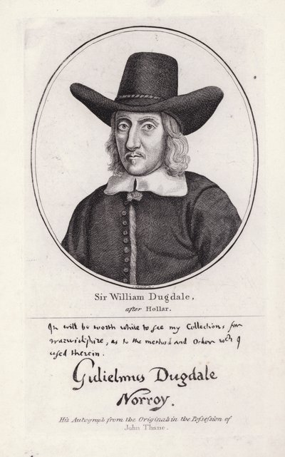 Sir William Dugdale von Wenceslaus (after) Hollar