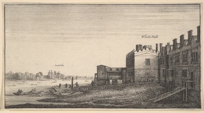 Ansicht des Lambeth Palace vom Fluss bei Whitehall Stairs von Wenceslaus Hollar