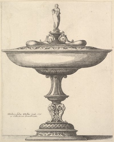 Eine weite Tasse mit ornamentalem Stiel, 1646 von Wenceslaus Hollar