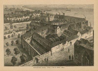 Luftaufnahme des Winchester House von Wenceslaus Hollar