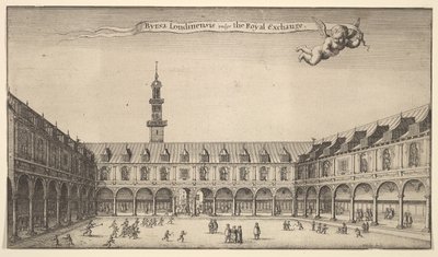 Byrsa Londinensis vulgo die Royal Exchange Royal Exchange, London, ca. 1647 von Wenceslaus Hollar
