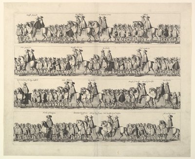 Krönungsprozession von Karl II. durch London, 1662 von Wenceslaus Hollar