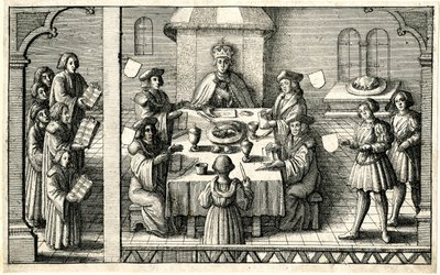 Dinner bei der Investitur von Ferdinand I. in den Hosenbandorden von Wenceslaus Hollar
