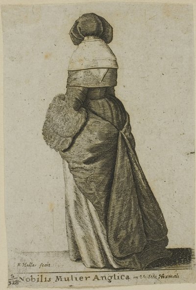 Englische Adlige in Winterkleidung von Wenceslaus Hollar