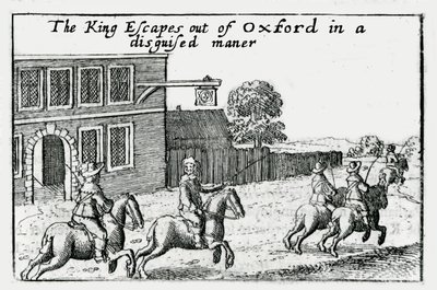 Flucht von Karl I. aus Oxford in Verkleidung von Wenceslaus Hollar