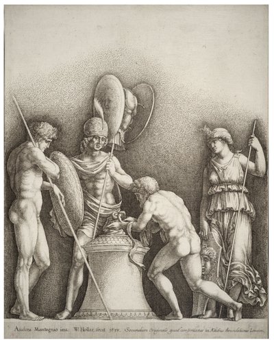 Vier klassische Figuren, nach Mantegna von Wenceslaus Hollar