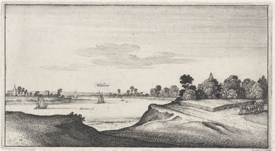 Landschaft mit Blick auf Mülheim von Wenceslaus Hollar