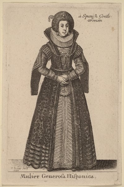 Spanische Edeldame von Wenceslaus Hollar