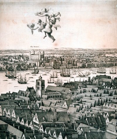 Panoramablick auf London, um 1670 von Wenceslaus Hollar