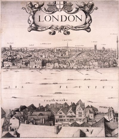 Panoramablick auf London von Wenceslaus Hollar