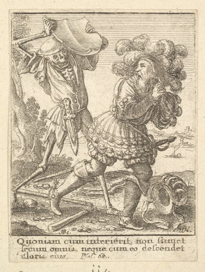Der Graf aus dem Totentanz, 1651 von Wenceslaus Hollar