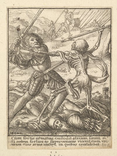 Der Ritter, aus dem Totentanz von Wenceslaus Hollar