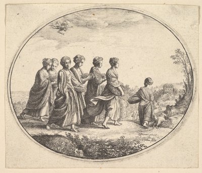 Die Töchter von Aglaura Merkur und Herse, ca. 1646 von Wenceslaus Hollar