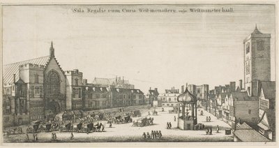 Westminster Hall (New Palace Yard und das Uhrhaus) von Wenceslaus Hollar