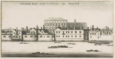 Whitehall vom Fluss aus von Wenceslaus Hollar