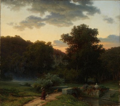 Deutscher Schlosspark bei Sonnenuntergang von Werner Holmberg