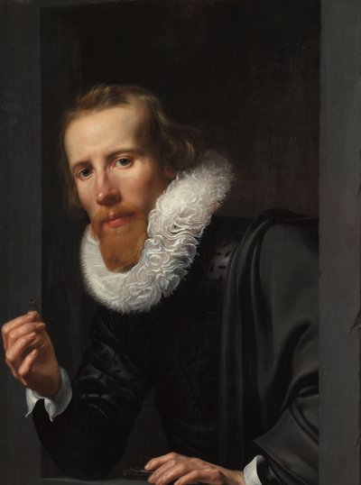 Porträt eines Goldschmieds, wahrscheinlich Bartholomeus Jansz van Assendelft von Werner van den Valckert (signed by artist)
