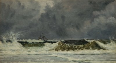 Stürmisches Wetter - Die Küste von Jütland, 1884 von Whitworth Wallis