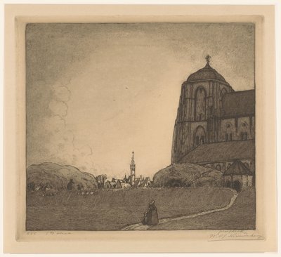 Ansicht von Veere von Wijnand Otto Jan Nieuwenkamp (signed by artist)