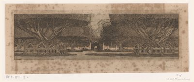Waringinbäume im Garten des Palastes des Sultans in Jogyakarta von Wijnand Otto Jan Nieuwenkamp (signed by artist)