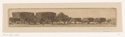 Waringinbäume im Garten des Palastes des Sultans in Yogyakarta von Wijnand Otto Jan Nieuwenkamp (signed by artist)