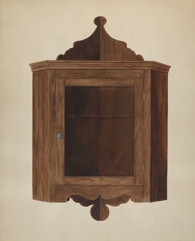 Hängender Eckschrank, ca. 1938 von Wilbur M Rice