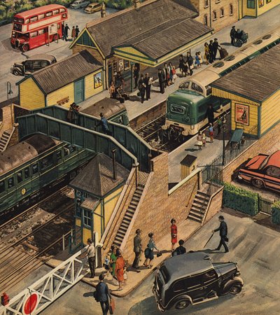 Bahnhof, England von Wilf (20th century) Hardy
