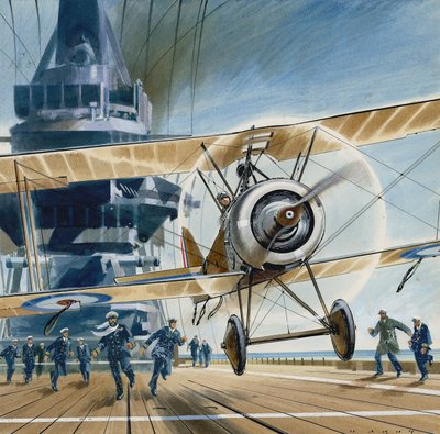 Die erste Decklandung von Wilf (20th century) Hardy