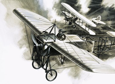 Der erste Aufklärungsflug des RFC von Wilf (20th century) Hardy