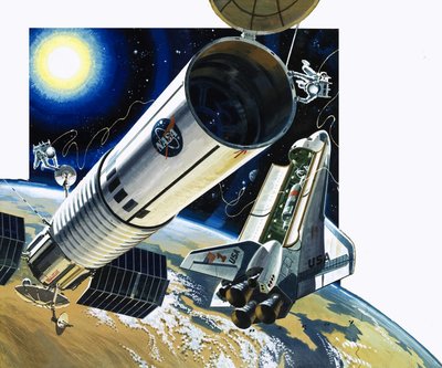 Unidentifizierte Raumfahrtszene von Wilf (20th century) Hardy