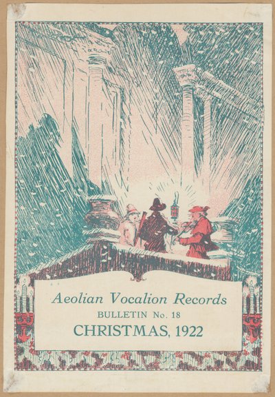 Vocalion Records Bulletin, Weihnachten von Wilfred Fryer, Curtis Advertising Agency
