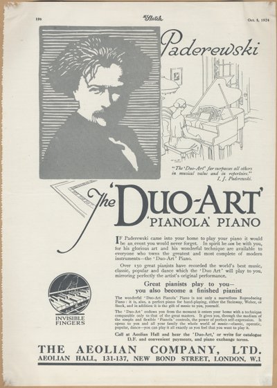 Aeolian Company Pianolas von Wilfred Fryer