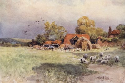 Auf Sutton Manor, Home Farm von Wilfrid Williams Ball