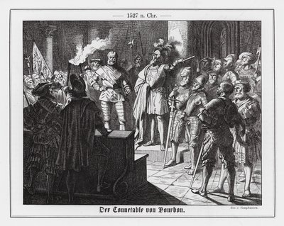 Karl III., Herzog von Bourbon, befiehlt die Plünderung Roms von Wilhelm Camphausen