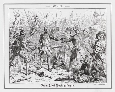 König Franz I. von Frankreich gefangen in der Schlacht bei Pavia von Wilhelm Camphausen