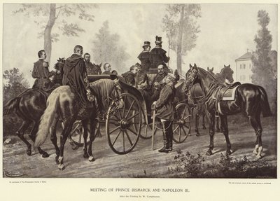 Treffen von Prinz Bismarck und Napoleon III von Wilhelm Camphausen