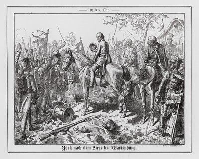 Der Sieg des preußischen Generals Ludwig von Yorck in der Schlacht von Wartenburg von Wilhelm Camphausen