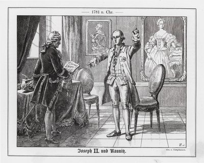 Der Heilige Römische Kaiser Joseph II. und sein Staatskanzler, der Fürst von Kaunitz-Rietberg von Wilhelm Camphausen