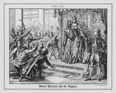Die Ungarn bejubeln Maria Theresia als ihre Königin von Wilhelm Camphausen