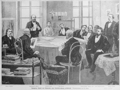 Kronprinz Rudolf bei einer Redaktionssitzung von Wilhelm Gause